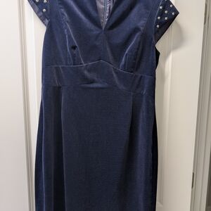 ANTONIO MELANI Navy Midi Dress